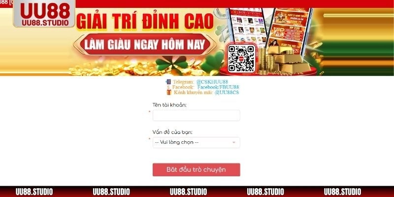 Người chơi có thể Liên Hệ UU88 thông qua nhiều kênh khác để nhận được sự hỗ trợ